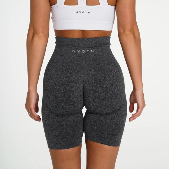 NVGTN Pants - NVGTN Biker Shorts Size Small Black Speckled Seamless High Waisted Compressive